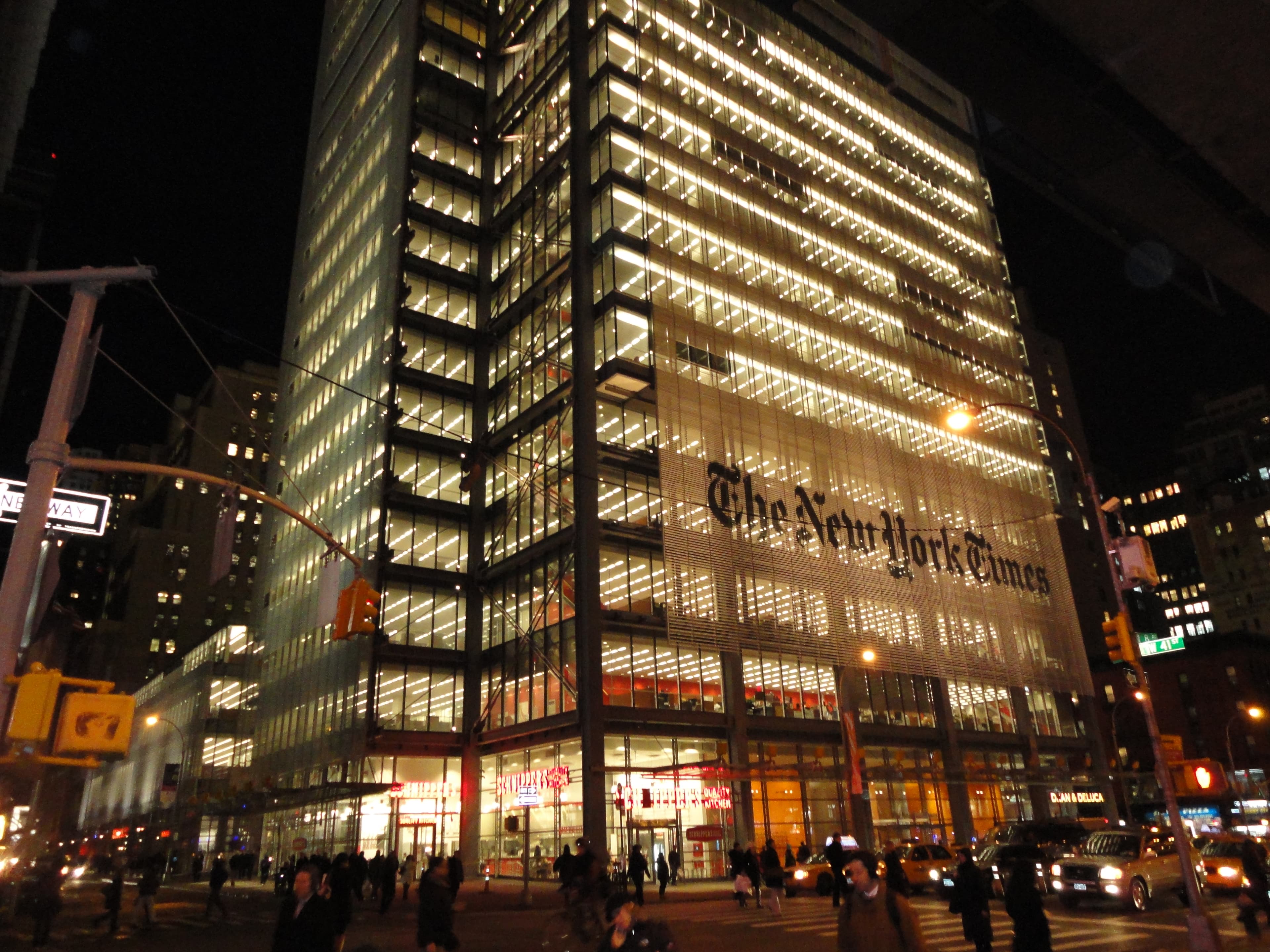The New York Times Building entrance